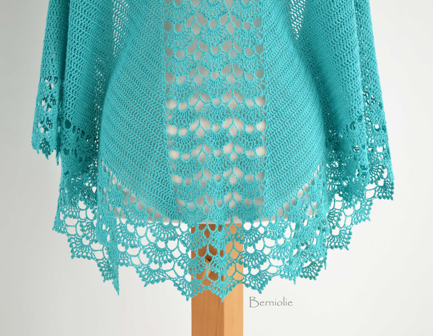 SPRING, Crochet shawl pattern, pdf - Berniolie